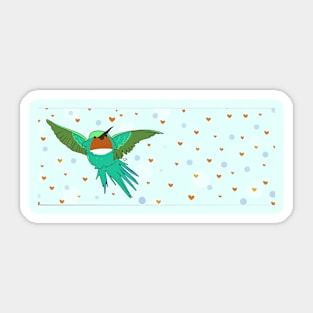 Love Hummingbird Sticker